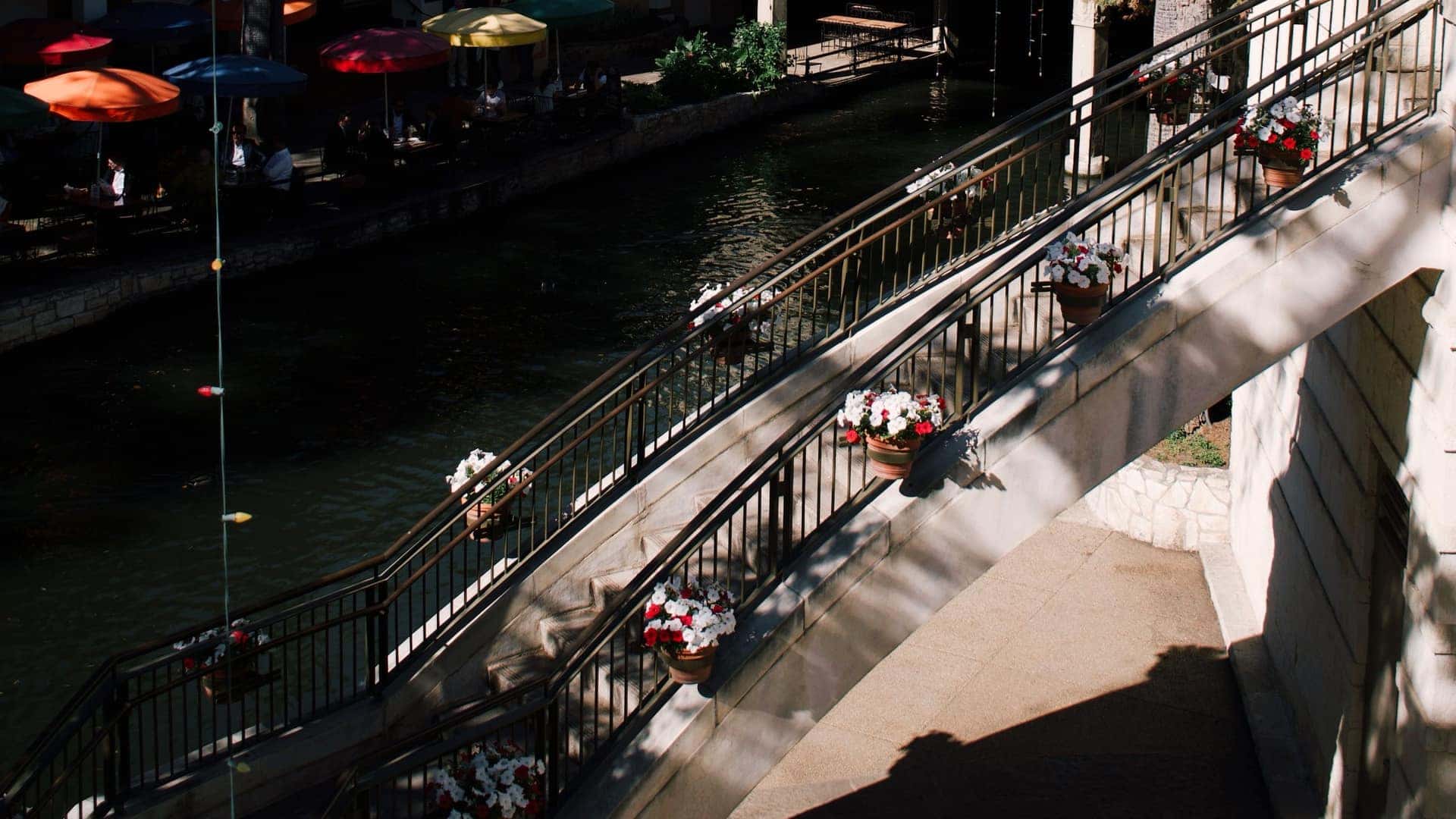 The San Antonio River Walk with its cypress-shaded canal and riverside cafes