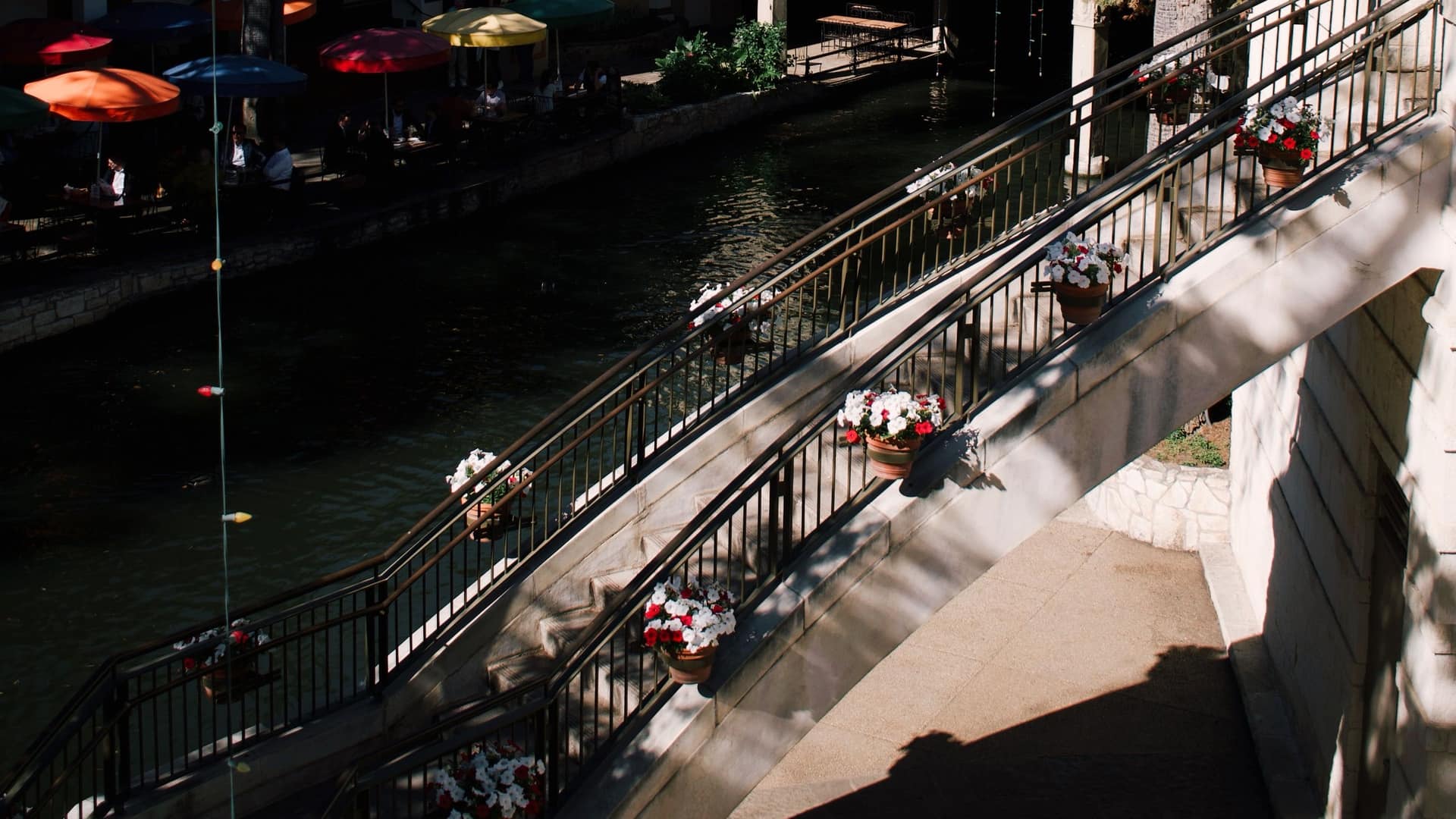 The San Antonio River Walk with its cypress-shaded canal and riverside cafes