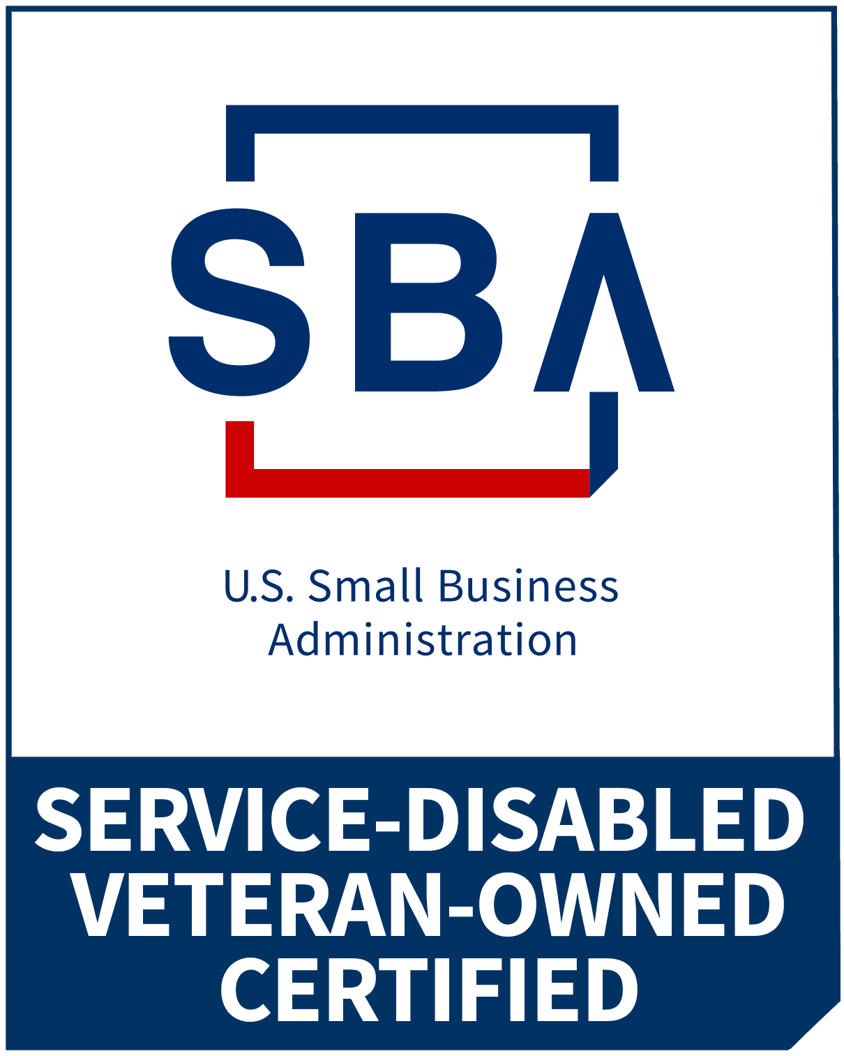 U.S. Small Business Administration Service-Disabled Veteran-Owned Small Business certification seal